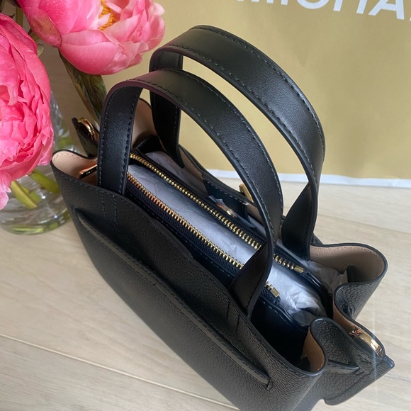 Michael Kors Small Emilia satchel purse bag black - Picture 7 of 10